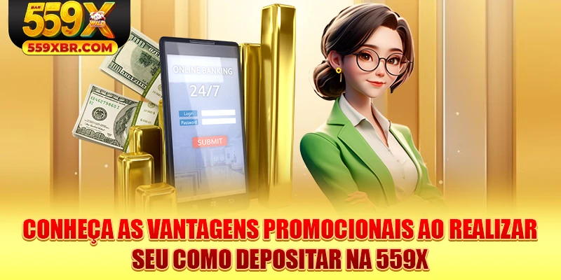 Conheça as vantagens promocionais ao realizar seu como depositar na 559X